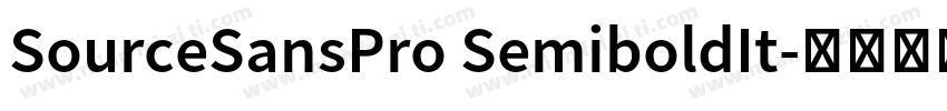SourceSansPro SemiboldIt字体转换